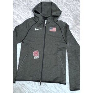 Nike Pro Elite Team USA Woven Jacket/Hoodie CT4038-001 Grey Men's size Small